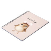 Carnet Doux comme un oiseau au ruban rose (Côté gauche)