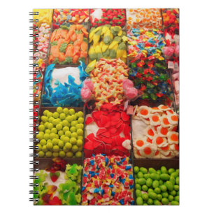 Carnet doux de magasin de sucrerie colorée