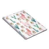 Carnet Doux Lama Rose et Cactus Vert (Côté Droit)