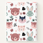 Carnet Doux Ours Rose Renard Et Lapin Forêt (Dos)