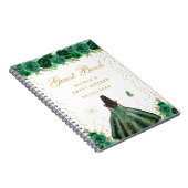 Carnet Douze ans de la Princesse Fleur Verte Peau Foncée (Côté Droit)
