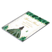 Carnet Douze ans de la Princesse Fleur Verte Peau Foncée (Côté gauche)