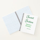 Carnet Douze ans sucrés nom date calligraphie boho ret (Intérieur)