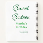 Carnet Douze ans sucrés nom date calligraphie boho ret (Dos)