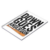 Carnet DOWN GOLF ANDERSON FUNNY BASEBALL cadeau ANDERSON (Côté gauche)