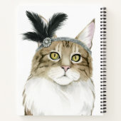 Carnet Downton Cat | Orné De Plumes (Dos)