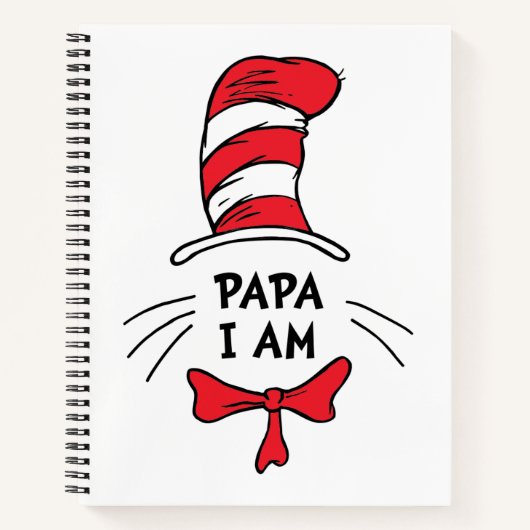 Carnet Dr Seuss | Chat dans le Casquette - Papa Je suis (Devant)