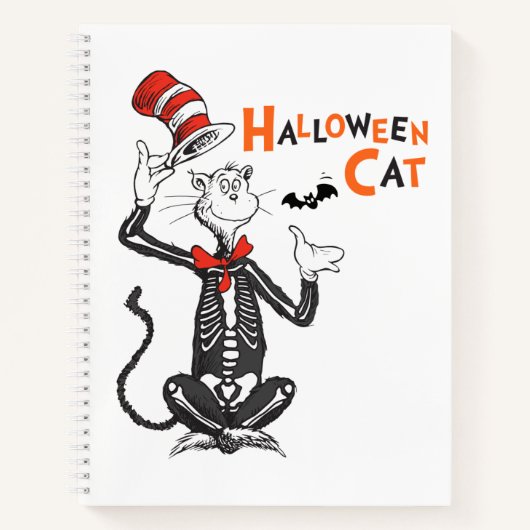 Carnet Dr Seuss | Chat d'Halloween en Casquette (Devant)