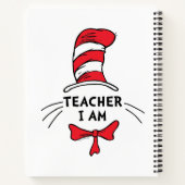 Carnet Dr Seuss | Chat en Casquette - Enseignant Je suis (Dos)