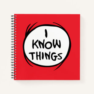 Carnet Dr. Seuss Chose Un Chose Deux - Je sais des chos