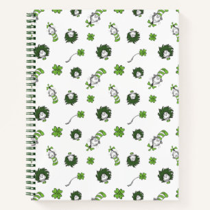 Carnet Dr. Seuss   Motif de trèfle du Chat chapeauté