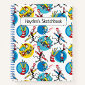 Carnet Dr. Seuss| Personnages avec motif de crayons de de (Devant)