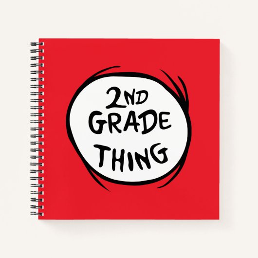 Carnet Dr Seuss | Thing One Thing Two - 2nd Grade Thing (Devant)