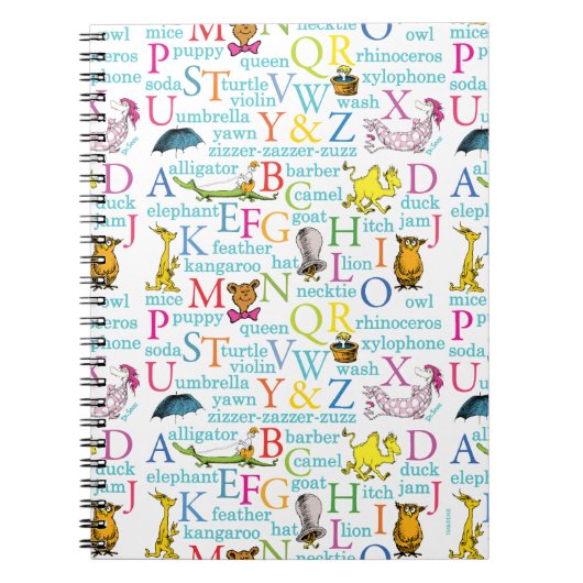 Carnet Dr. Seuss's ABC Pattern with Words (Devant)