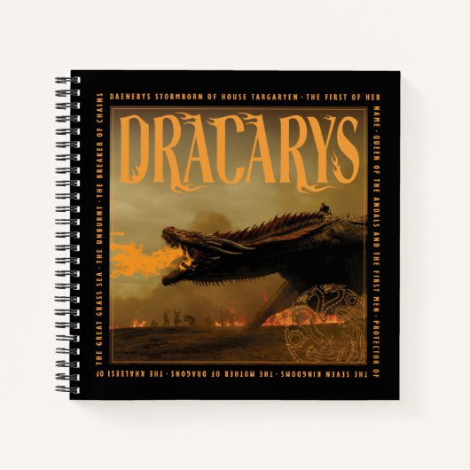 Carnet "Dracarys" Drogon Breathing Fire Graphic (Devant)