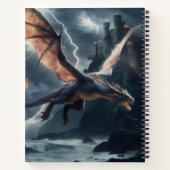 Carnet Dragon au-dessus du château. (Dos)