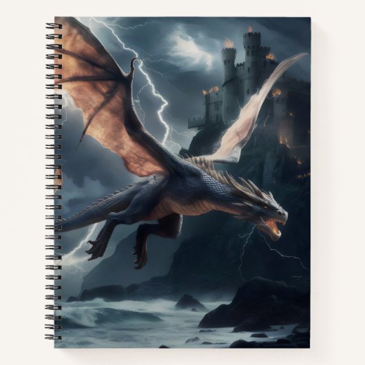 Carnet Dragon au-dessus du château. (Devant)