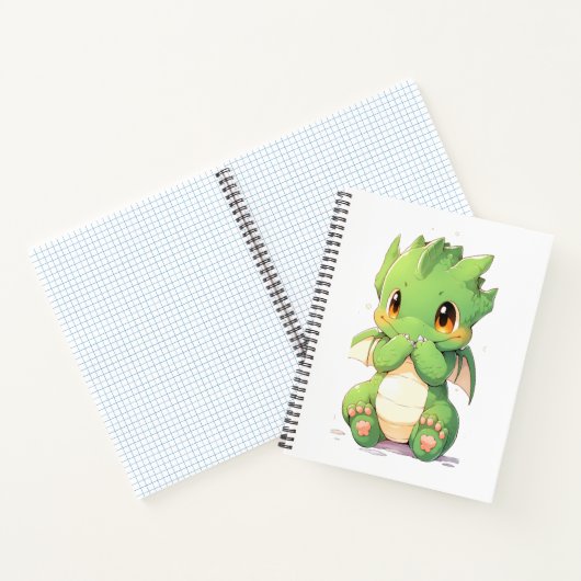 Carnet Dragon Bébé Vert (Intérieur)