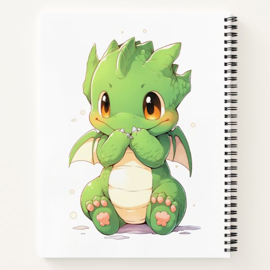 Carnet Dragon Bébé Vert (Dos)