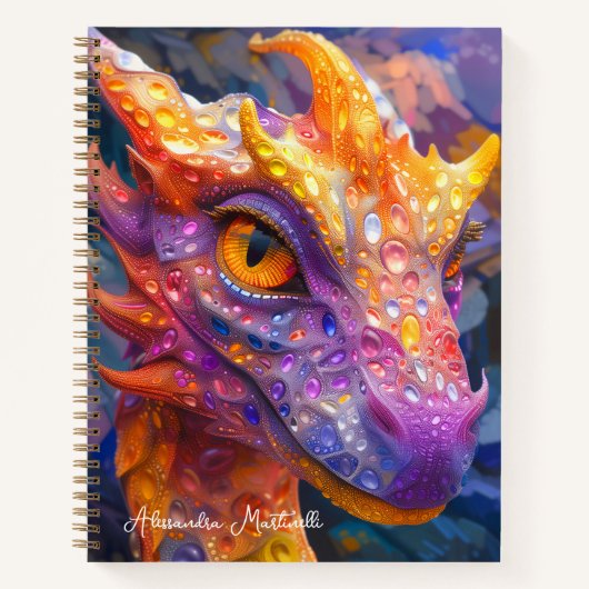 Carnet Dragon Bijou - Fantaisie Personnalisée (Devant)
