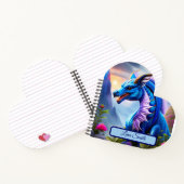 Carnet Dragon bleu, art numérique fantaisiste (Intérieur)