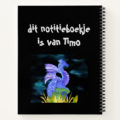 Carnet Dragon bleu personnalisé (Dos)