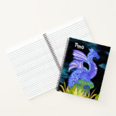 Carnet Dragon bleu personnalisé (Intérieur)