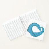Carnet Dragon cardiaque turquoise en blanc (Intérieur)