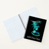 Carnet Dragon Céleste Bleu Fantastique Mythique Artwork (Intérieur)