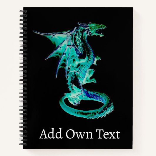 Carnet Dragon Céleste Bleu Fantastique Mythique Artwork (Devant)