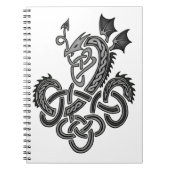 Carnet Dragon celtique - Argent (Devant)