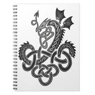 Carnet Dragon celtique - Argent