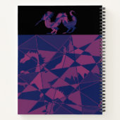 Carnet Dragon Chinois bleu rouge brisé (Dos)