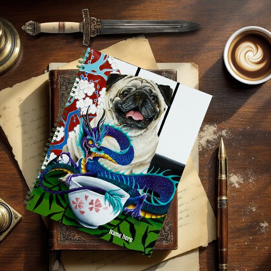 Carnet Dragon chinois de Chien carlin