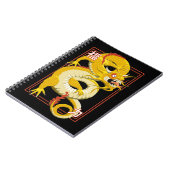 Carnet Dragon chinois jaune (Côté gauche)