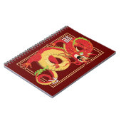 Carnet Dragon chinois rouge (Côté gauche)
