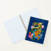 Carnet Dragon chinois vert Koi (Intérieur)