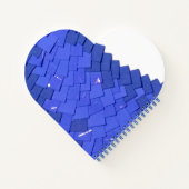 Carnet Dragon de coeur bleu sur blanc (Dos)