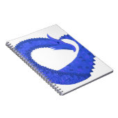 Carnet Dragon de coeur bleu sur blanc (Côté Droit)