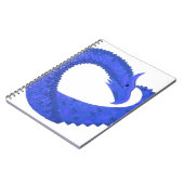 Carnet Dragon de coeur bleu sur blanc (Côté gauche)