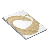 Carnet Dragon de coeur de grès sur blanc (Côté Droit)