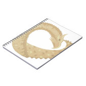 Carnet Dragon de coeur de grès sur blanc (Côté gauche)