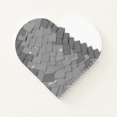 Carnet Dragon de coeur gris sur blanc (Dos)