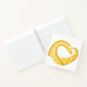 Carnet Dragon de coeur jaune sur blanc (Intérieur)