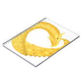 Carnet Dragon de coeur jaune sur blanc (Côté gauche)