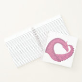 Carnet Dragon de coeur rose sur blanc (Intérieur)