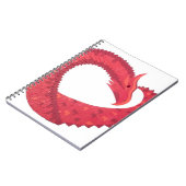 Carnet Dragon de coeur rouge en blanc (Côté gauche)