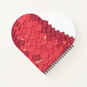 Carnet Dragon de coeur rouge en blanc (Dos)