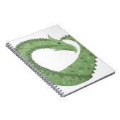 Carnet Dragon de coeur vert olive blanc (Côté Droit)