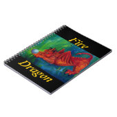 Carnet Dragon de feu rouge (Côté gauche)